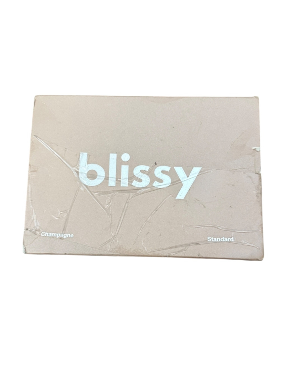 Blissy 100% Mulberry Silk Pillowcase Champagne Standard NIB - Picture 2 of 4